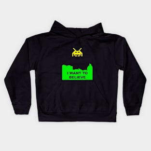 I Want to Believe the Invaders Kids Hoodie